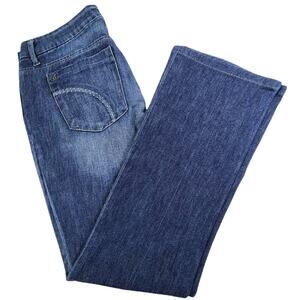 Joe's Jeans Dark Blue Wash Flare Boot Cut - Detailed Measurements Included